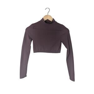 Free People Intimately Free Super Crop Seamless Long Sleeve Mock Neck Top